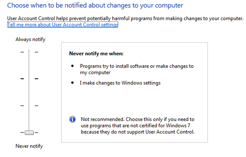 Settings is not changed. Windows 10 user account Control. User account.