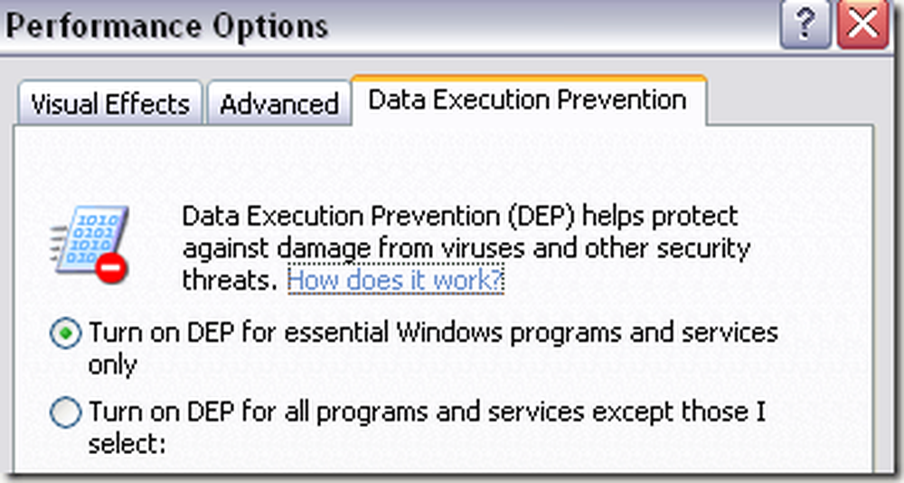 Định cấu hình hoặc Tắt DEP (Ngăn chặn thực thi dữ liệu) trong Windows