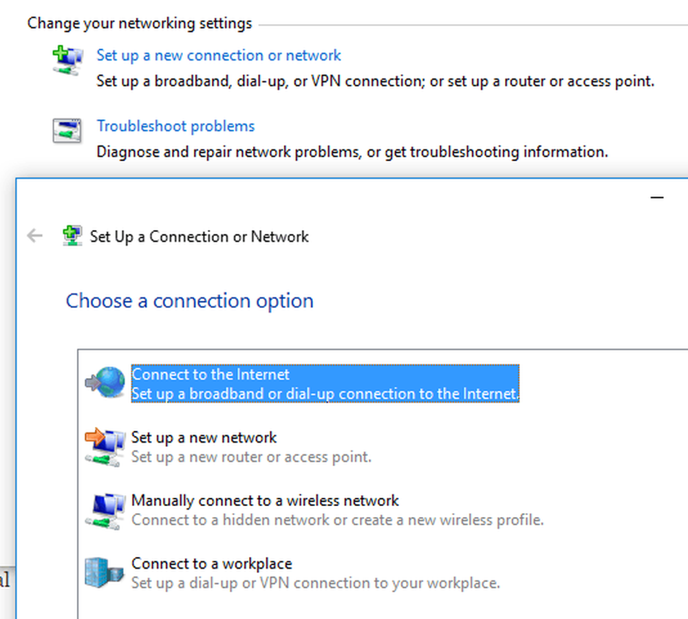 Connect to Home Internet Window. Setup New Network. Network connection details empty Windows 10.