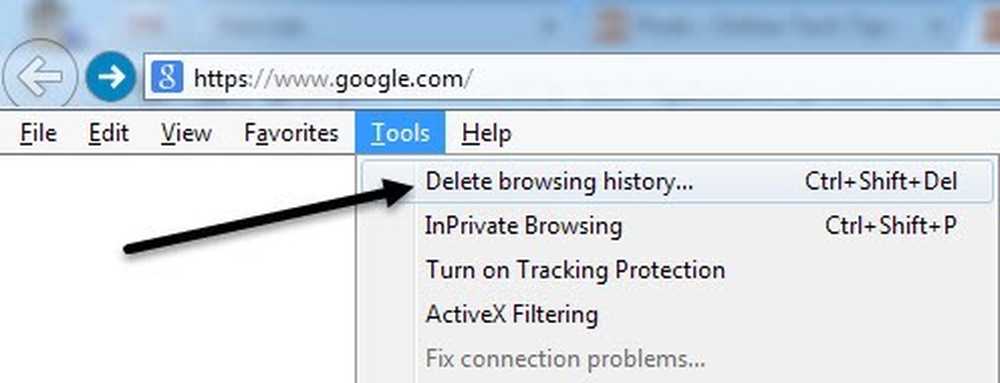 Cách xóa hoặc ẩn lịch sử tìm kiếm và duyệt của bạn / Mẹo Internet Explorer | Những bài học tốt nhất về phát triển web.