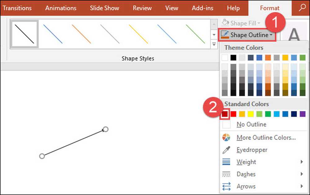 Cách vẽ và thao tác mũi tên trong Microsoft PowerPoint