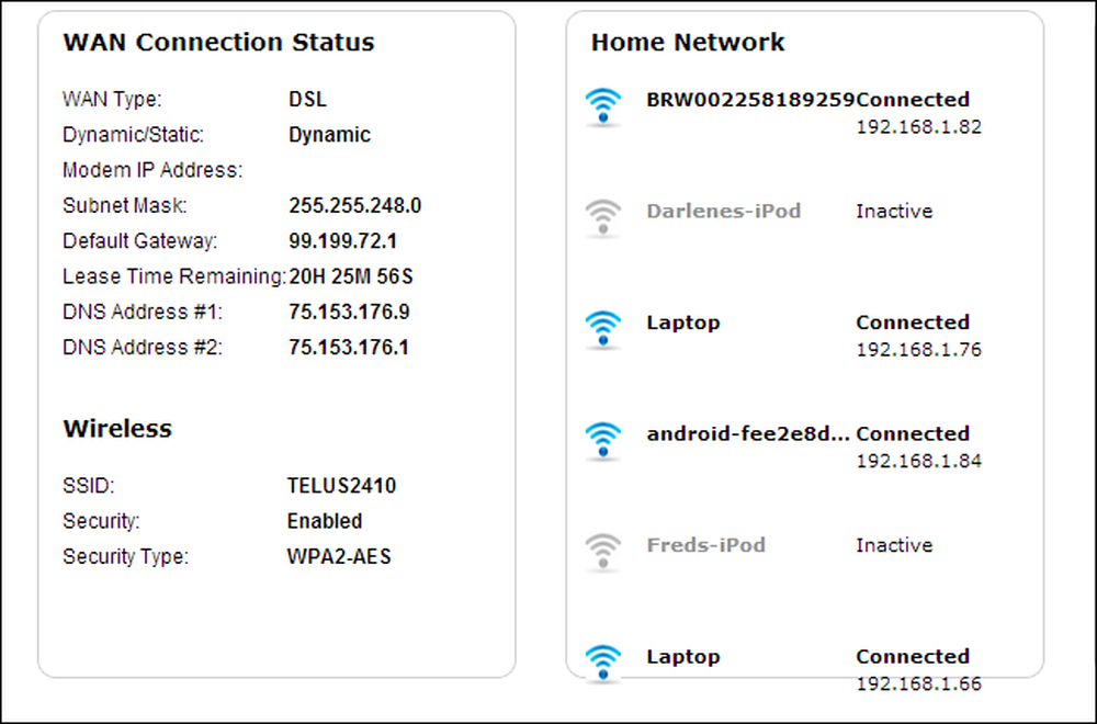 What is the IP address for the Laptop?. Status connecting.