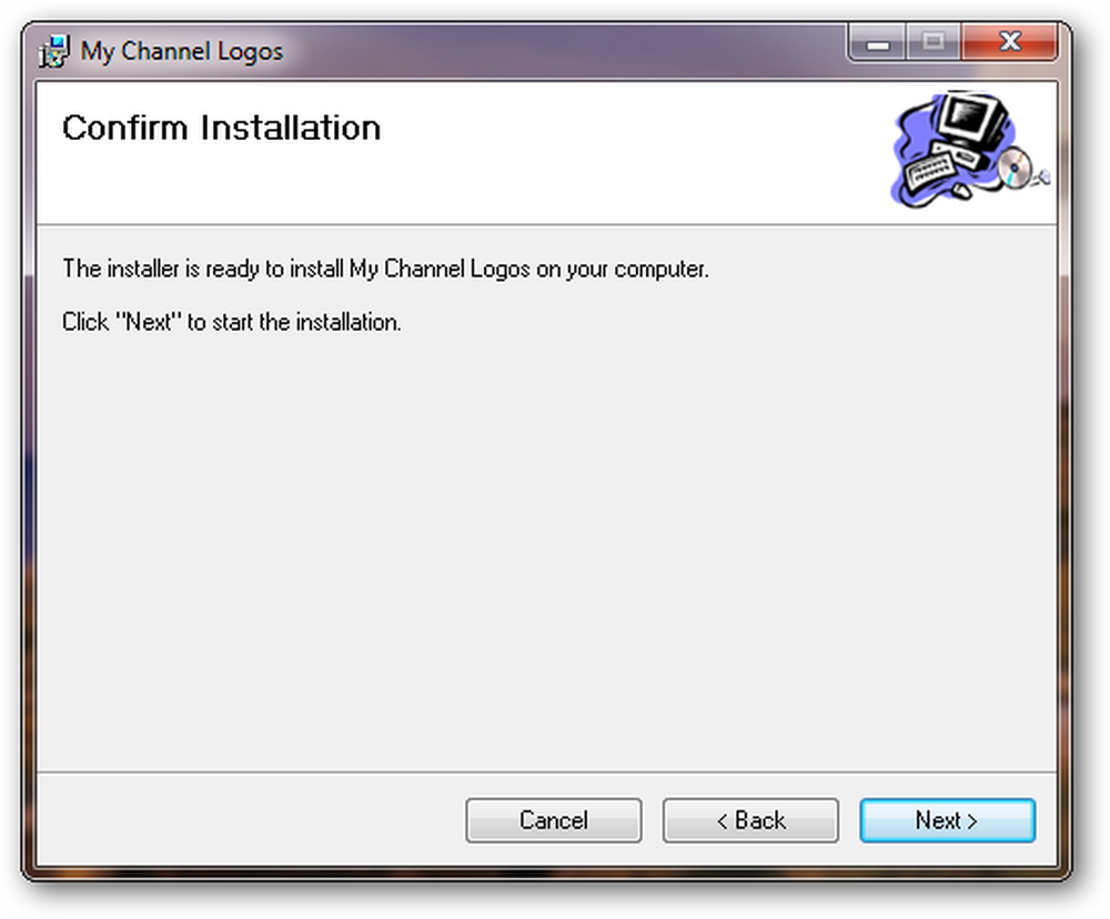 Channel not installed. Windows Media Center 2007.