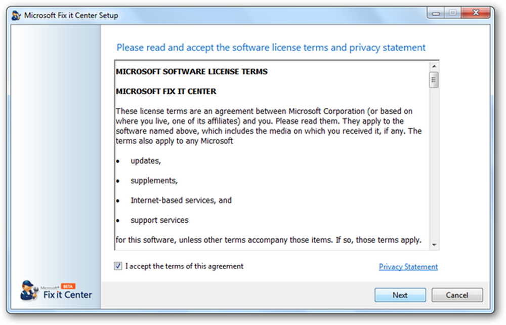 There is problem with software license. Microsoft Fix it. Microsoft Fixit.