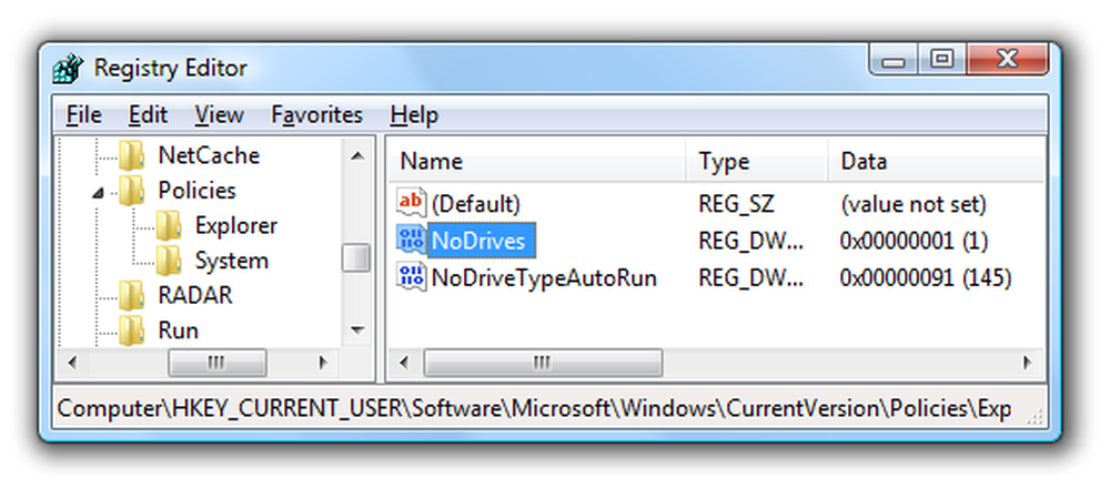 NODRIVES. HKEY_current_user. NODRIVES.