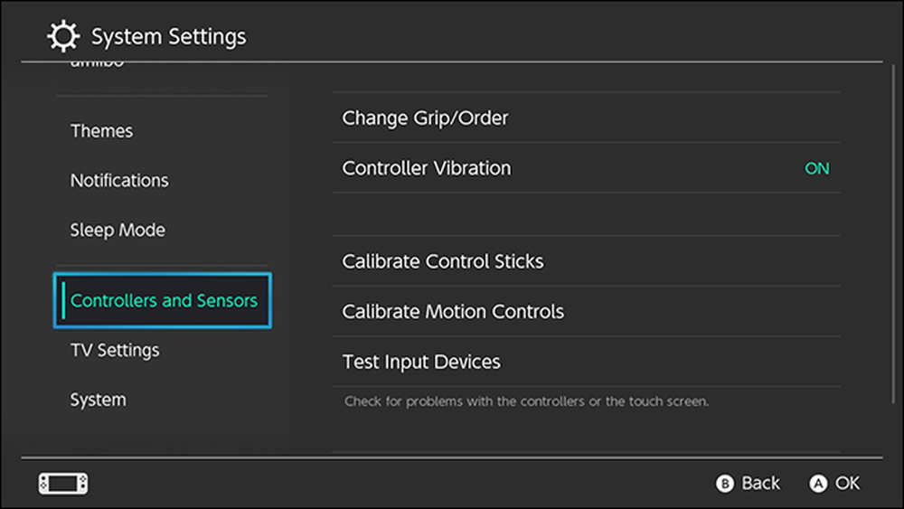 Настройки joy. : Controllers change the Grip / order and enter the pairing interface.