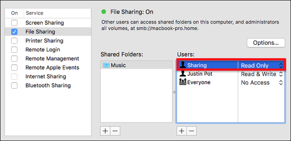 File sharing c. Mac общий доступ Administrators.