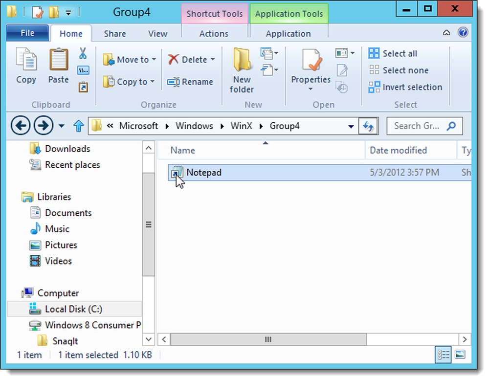 Windows Explorer menu Bar share menu.