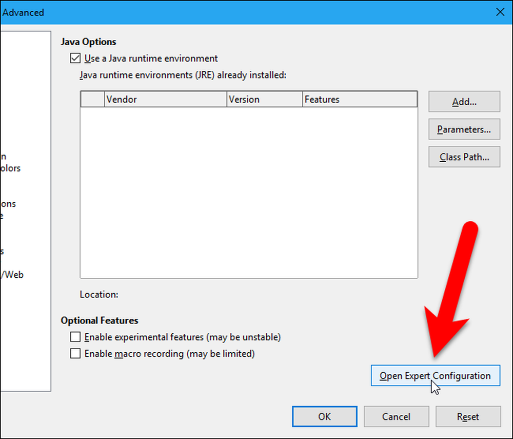 Libreoffice jre