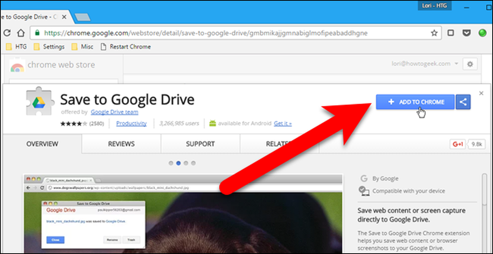 Save to Google Drive:расширение хром.