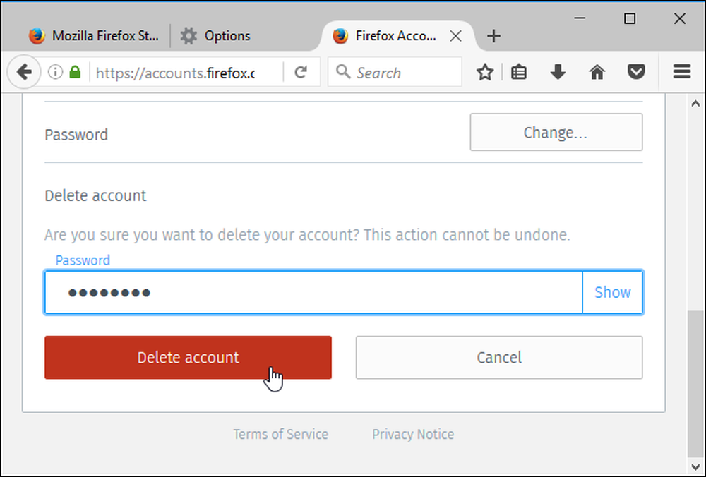 Firefox account