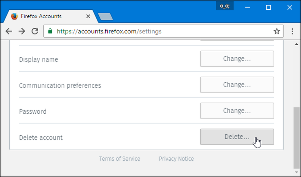 Firefox account