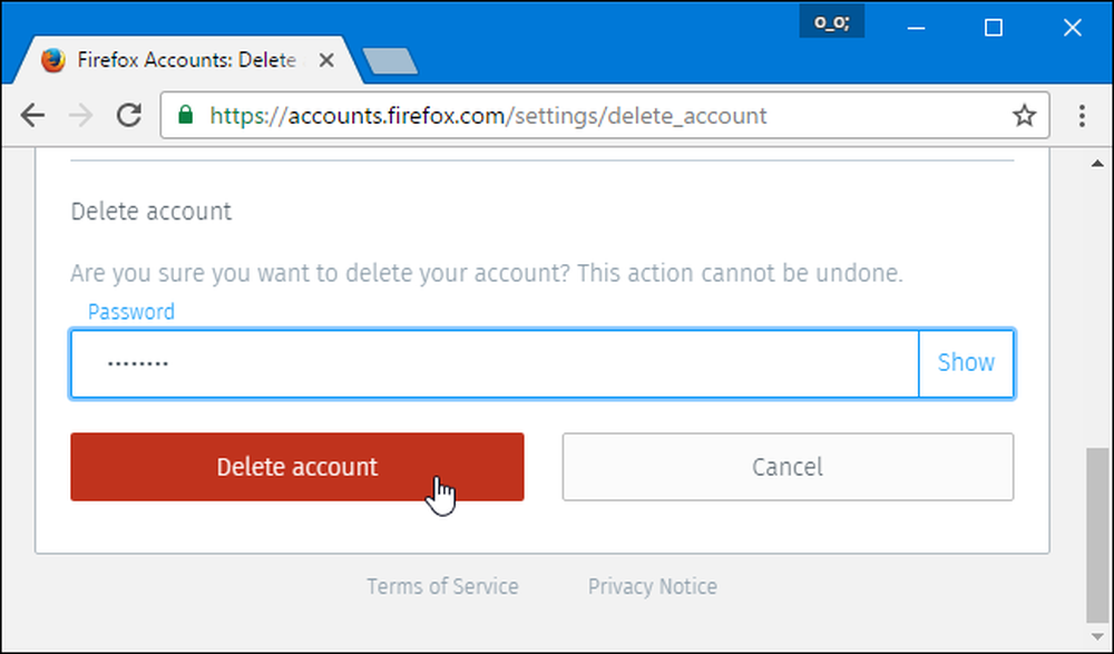 Firefox account