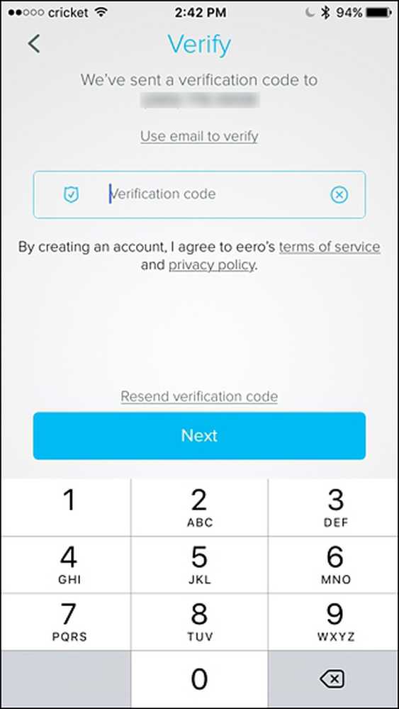 Send verification code