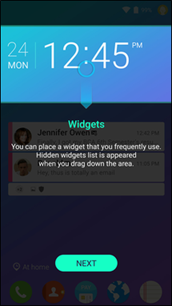 Hidden widget