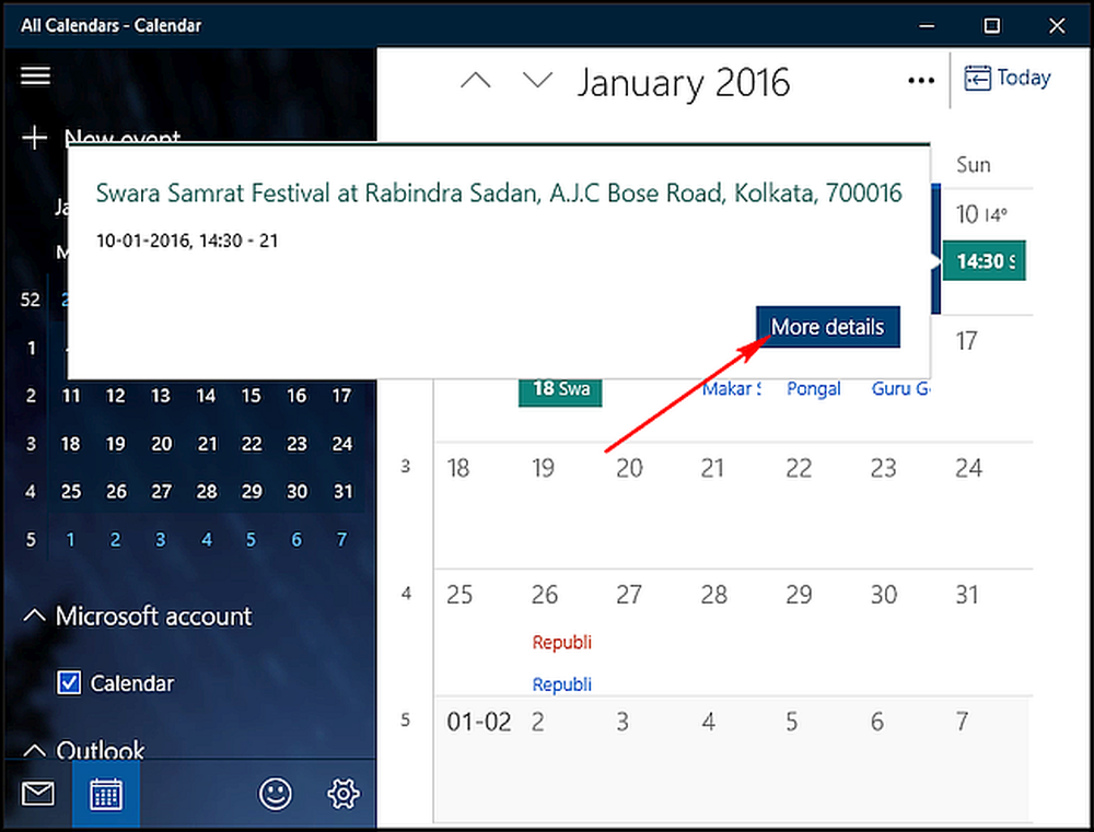 Calendar sync