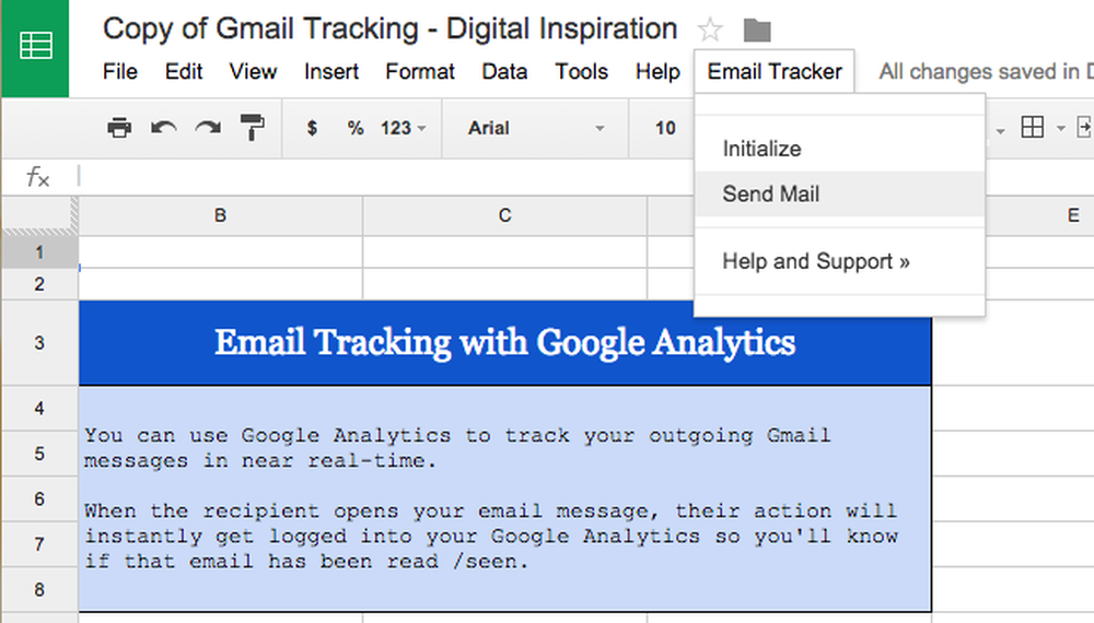 Mail Tracker. Google apps script.