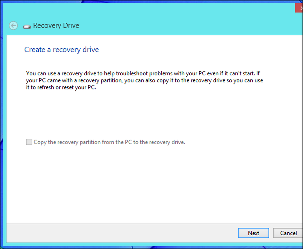 Windows recovery media