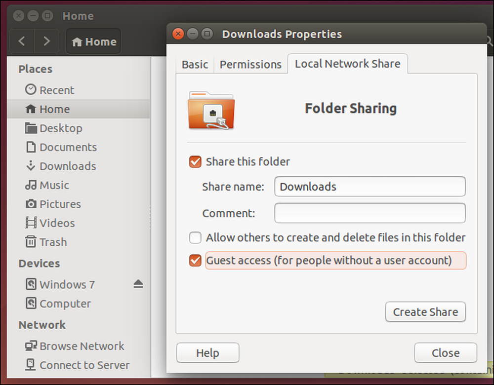 Create share. How to Group files on the desktop.