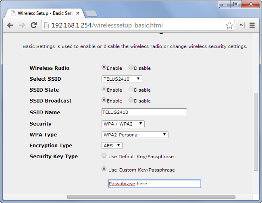 Wireless setting. Wireless changes.