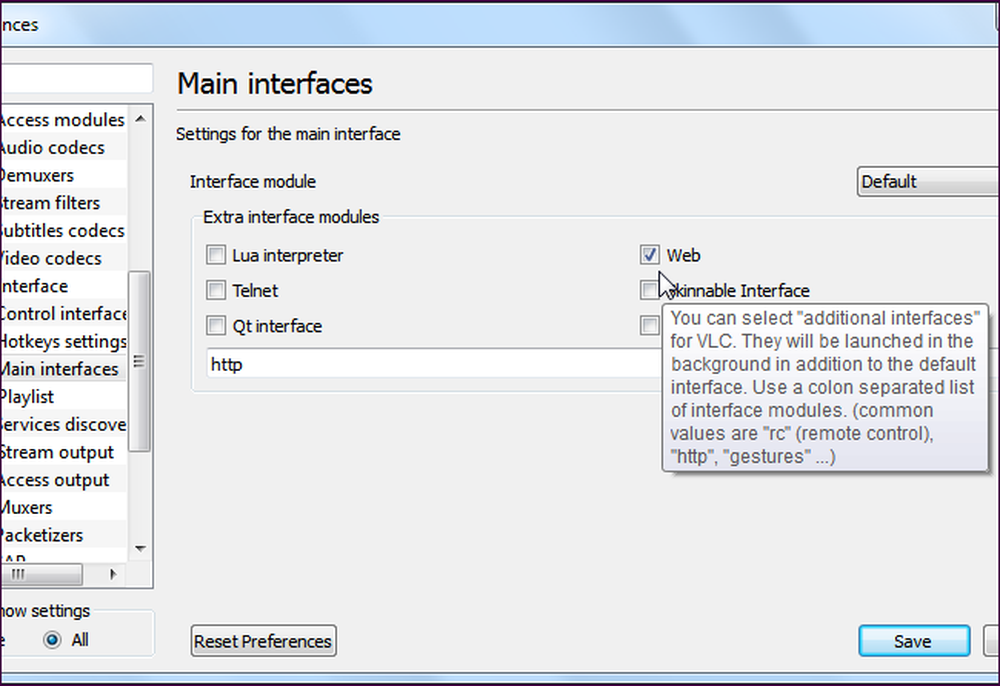 Interface default. Интерфейс VLC Telnet. VLC web нет. VLC ТВ.