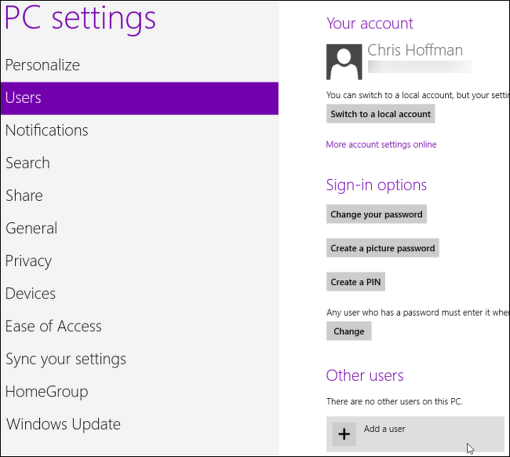 Account notification. Детский аккаунт Windows 8.