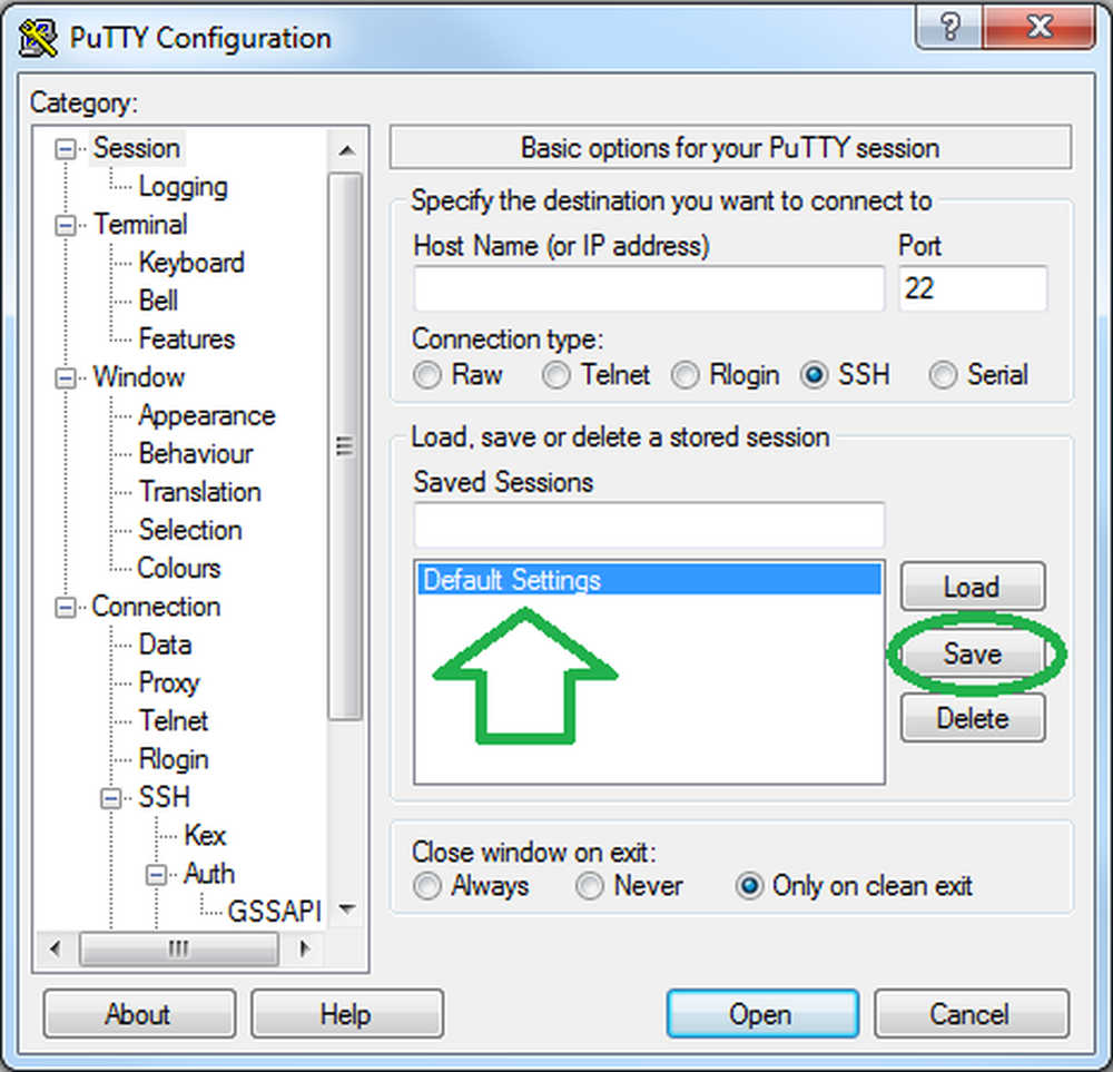 Параметры ключ. Configure ключи.