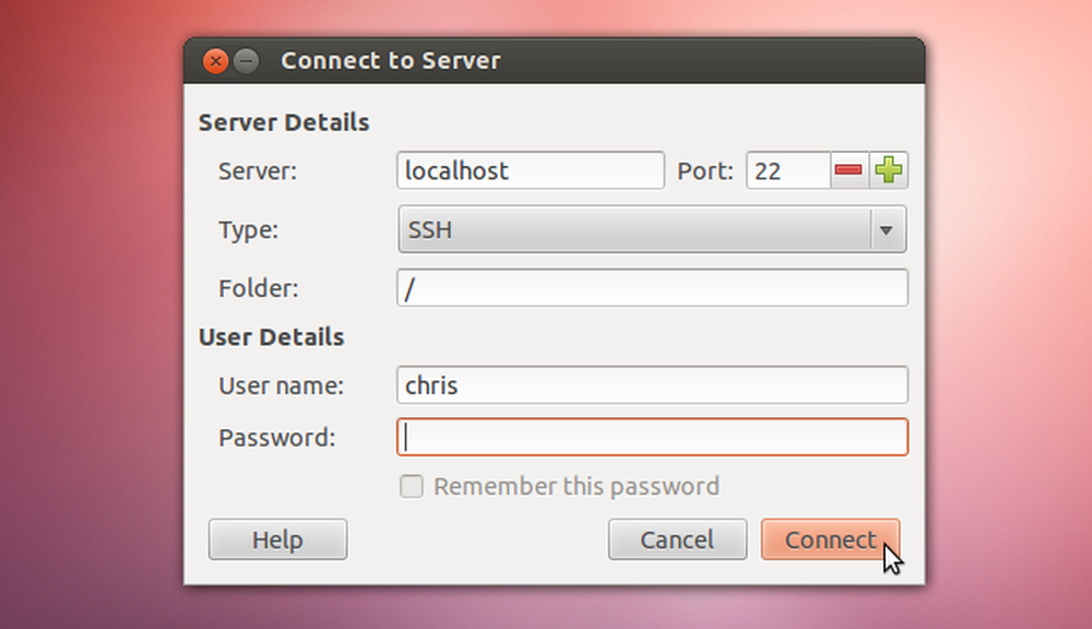 Ubuntu desktop ssh