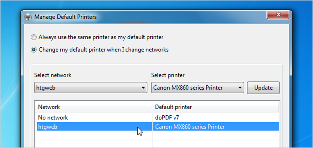 Printing defaults. Win 7 default Printer. Mark on default Printer link. There is no default Printer currently selected.