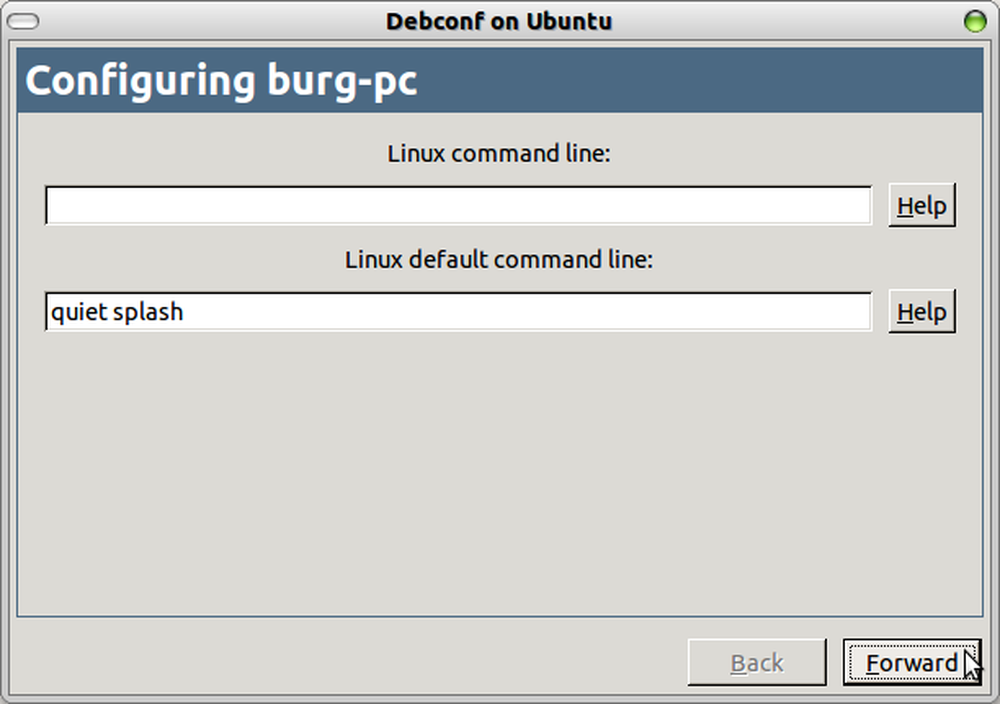 Linux configuration. Burg Linux.