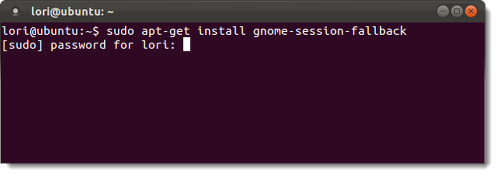 Ubuntu config. Gnome-session-fallback.