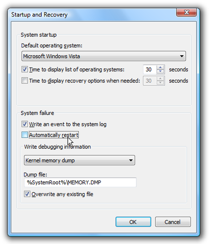 Overwrite existing file. Dump Memory display. NOTMYFAULT.